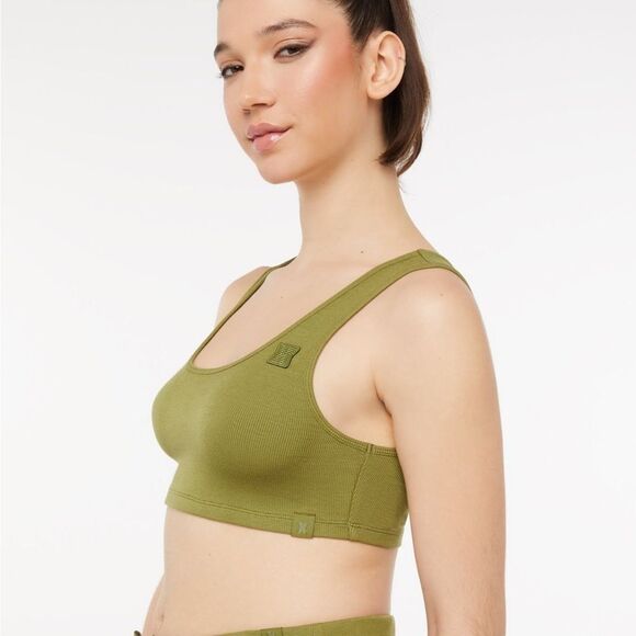 Savage X Fenty C RIB SLEEP CROP TOP Olive green size 3X‎ NWT in packaging - Picture 3 of 8